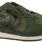 New $95 DIESEL A-Head Men  Shoes Size US 9.5  EU 42.5 Chive Green / Olive Night