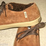 VANS SKATEBOARDING MENS RATA VULC FLEECE BROWN LEATHER FAUX FUR SHOES SIZE 11.5