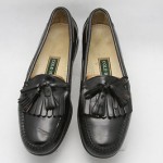 NICE! Mens shoes COLE HAAN black leather tassel slip ons loafers sz 9.5 D