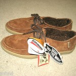 VANS SKATEBOARDING MENS RATA VULC FLEECE BROWN LEATHER FAUX FUR SHOES SIZE 11.5