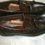 COLE HAAN City Tassel Leather BURGUNDY LOAFERS MOC Mens 7 M