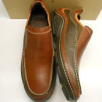 NEW COLE HAAN AIR INFINITY BOURBON WITH BROWN LEATHER CASUAL SLIP ON W/ NIKE AIR