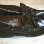 COLE HAAN City Tassel Leather BURGUNDY LOAFERS MOC Mens 7 M