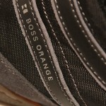$225 Hugo Boss ORANGE Label Lace-up Sneakers Black Mens 7 40 Trainers 6.5 Grey
