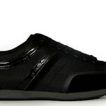 Hugo Boss Men’s Lace Up Fashion Sneakers Silvans Black 50235181 New Authentic