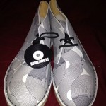 mens clarks originals desert boot white leather vinyl record print size 9m