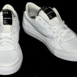 $175 NEW Diesel White Leather Gray Patent Lace Up Sneakers Men’s US 8.5