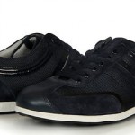 Hugo Boss Men’s Lace Up Fashion Sneakers Silvans Navy Blu 50235181 New Authentic