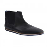 Hugo Boss Leather Black Ankle Boots Shoes US 11 EU 44