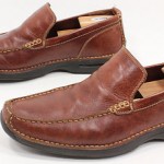 ► COLE HAAN NIKE AIR ◄ Mens US 10 Brown marble leather casual loafer driving Moc