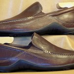 Men’s Cole Haan Red Brown Calfskin Leather Slip-On Driving Loafers Size 10 1/2 M