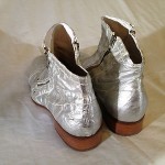 MEN’S DIESEL “SUBMARINE” SILVER LEATHER ANKLE BOOT SZ 10.5 +BOX/BAG RETAIL $600