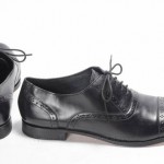 COLE HAAN 10.5 black leather MCKENZIE cap toe perforated oxford shoe NEW $248