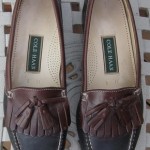 EUC 11D Cole Haan Tassel Loafer Shoes Black Brown