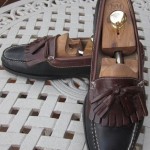 EUC 11D Cole Haan Tassel Loafer Shoes Black Brown