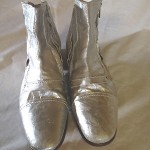 MEN’S DIESEL “SUBMARINE” SILVER LEATHER ANKLE BOOT SZ 10.5 +BOX/BAG RETAIL $600