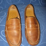 Cole Haan . Nike air .  Men’s  Moccasins . Penny Loafer .  Camel Brown . 11 M