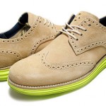 Cole Haan Lunargrand Wingtip Sandstone Suede Limelight C11248 NIB $248 Retail