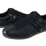 Hugo Boss Mens Silvans Dark Blue Slip-On Casual Fashion Sneakers Kicks Shoes