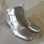 MEN’S DIESEL “SUBMARINE” SILVER LEATHER ANKLE BOOT SZ 10.5 +BOX/BAG RETAIL $600