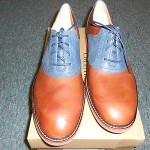 New Cole Haan Air Franklin Saddle Bourbon/Ocean Suede Size 13M