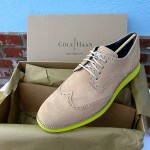 Cole Haan Lunargrand Wingtip Sandstone Suede Limelight C11248 NIB $248 Retail