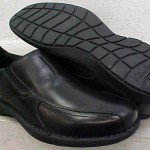 Clarks Mens Sektor Twin Gore Black Leather Loafers Slip On Shoes 63196 size 9 M