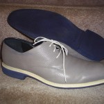 MEN COLE HAAN AIR CADEN PLAIN OX GRAY PERFORATED LEATHER OXFORDS SZ 12M