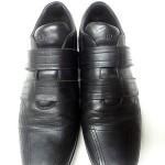 HUGO BOSS MENS BLACK LEATHER SNEAKERS SHOES SIZE 9