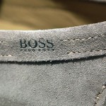 $245 HUGO BOSS Grey Drivers Loafers Shoes 10 43 Mens Casual Moccasins 10.5 43.5