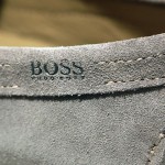 $245 HUGO BOSS Grey Drivers Loafers Shoes 10 43 Mens Casual Moccasins 10.5 43.5