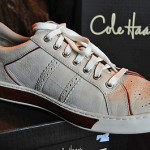 Cole Haan Ivory Linen Suede Brogue style sneakers 10 D