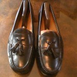 “VINTAGE” VERY NICE & CLEAN “BLACK COLE HAAN “PINCH TASSEL” LOAFERS SZ10(D)SHARP
