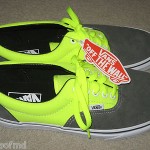 VANS SKATEBOARDING MENS ERA NEON YELLOW CHARCOAL SHOES SIZE 9 NWT SHIPS FREE NR