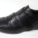 HUGO BOSS MENS BLACK LEATHER SNEAKERS SHOES SIZE 9