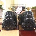 COLE HAAN Black Leather Driving Moccasins Shoes Size 11.5 M