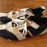 MEN’S USED DIESEL HUGO BLACK & WHITE SUEDE TRAINER SNEAKER SHOE, SZ 12 (45 EU)