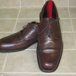 Boss Hugo Boss Lace-Up Brown Leather Moc Toe Oxford Shoes-Size 9.5 D- Made Italy