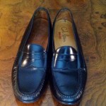 NWOB Mens Cole Haan Nike Air Black Leather Penny Loafers 10M