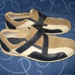 Cole Haan . Men’s Casual Fashion Shoe . Blue & Beige Leather . Sz. 11M