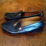 NWOB Mens Cole Haan Nike Air Black Leather Penny Loafers 10M