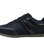 Hugo Boss Mens Silvans Dark Blue Slip-On Casual Fashion Sneakers Kicks Shoes