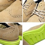 Cole Haan Lunargrand Wingtip Sandstone Suede Limelight C11248 NIB $248 Retail