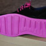NEW Men’s Cole Haan LUNARGRAND Wingtip Oxford Shoes Black Suede/Pink Size 10 M
