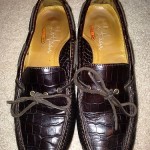 Cole Haan Air Grant Driving Mocs Mens 8.5 M Dark Brown Croc