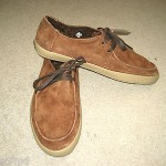 VANS SKATEBOARDING MENS RATA VULC FLEECE BROWN LEATHER FAUX FUR SHOES SIZE 11.5
