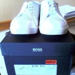 Store Display $295 Hugo Boss “Martin” White Casual Shoes US-7 UK-6 EU-40