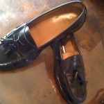 “VINTAGE” VERY NICE & CLEAN “BLACK COLE HAAN “PINCH TASSEL” LOAFERS SZ10(D)SHARP