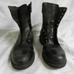 New DIESEL Mens “Butch & Cassidy” Black Leather Combat Boots Shoes US 10 EU 43