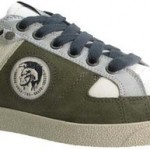 New $120 DIESEL Urban  Men  Shoes Size US 9 EU 42 White / Dusty Olive